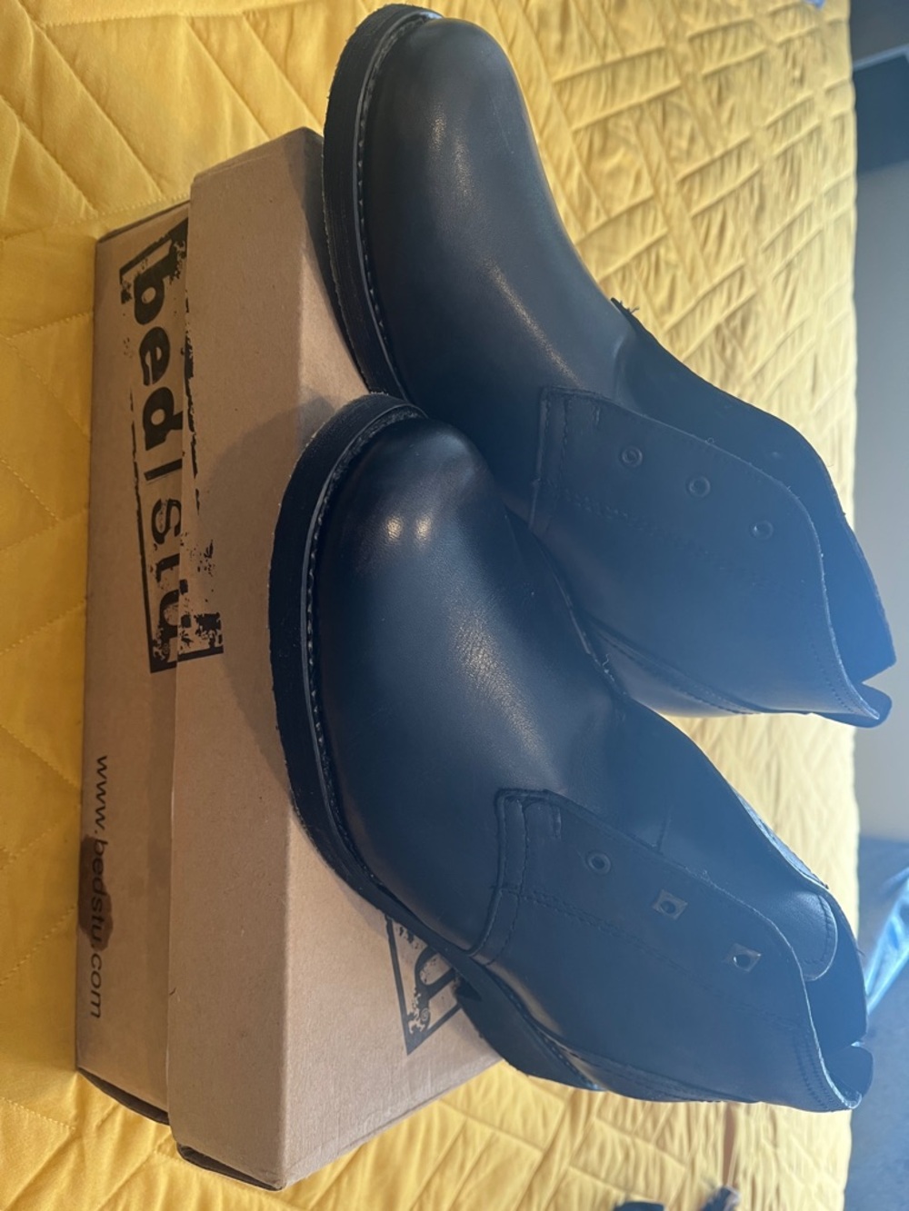 BED|STU Black Leather Men’s Draco Chukka Boots